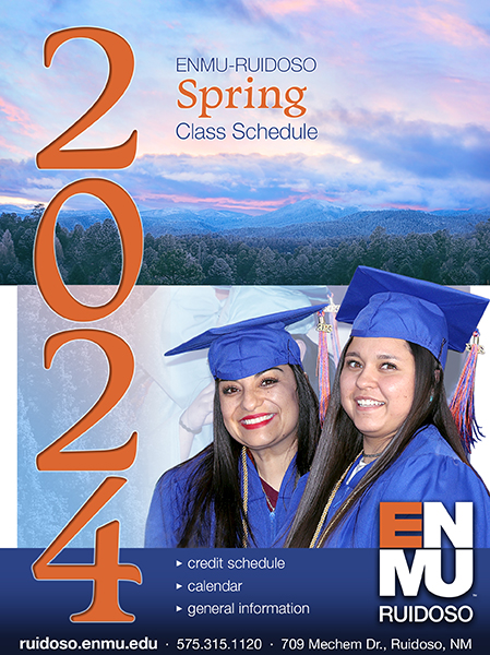 ENMU-Ruidoso 2024 Spring Class Schedule cover graphic thumbnail