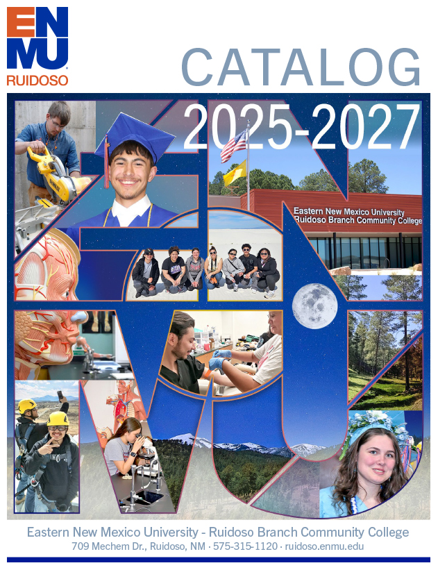 ENMU-Ruidoso 2025-27 Catalog cover graphic
