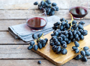 Image of grapes and red wine