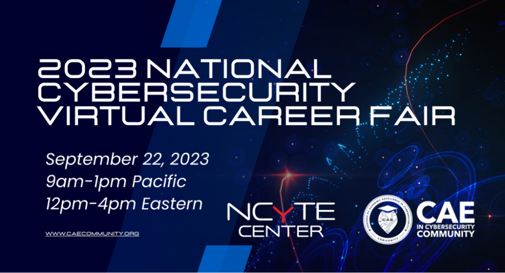 NCyTE 2023 Cybersecurity Virtual Career Fair graphic