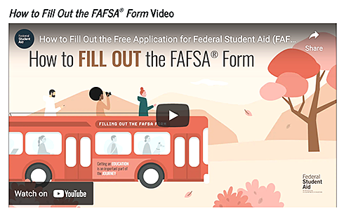 Fill Out FAFSA Form video tutorial image