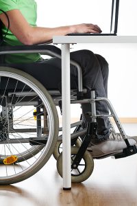 Student in wheelchair