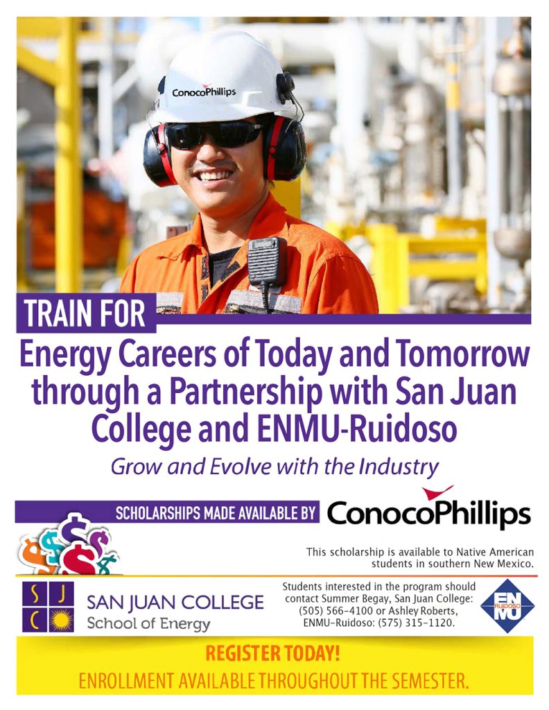 San Juan College scholarship flyer graphic