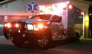Ambulance with Lights On