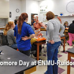 Photo of sophomores in biology class demonstration for Sophomore Day at ENMU-Ruidoso