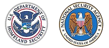 US Dept. of Homeland Security and National Security Agency logos