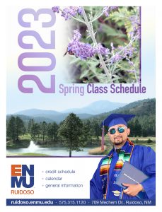 Spring 2023 Class Schedule Cover graphic