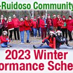 ENMU-Ruidoso Community Choir 2023 Winter Performance Schedule graphic