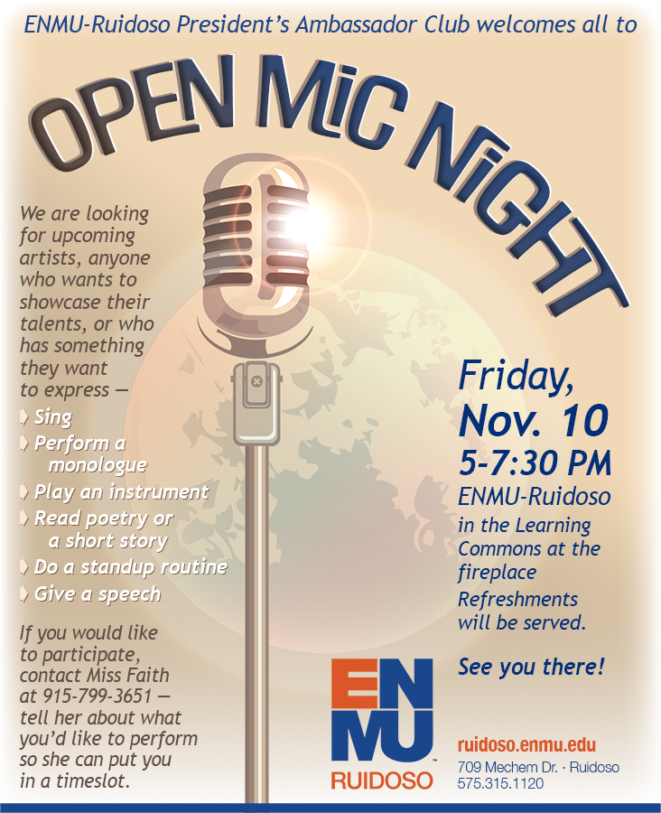 Open Mic Night flyer graphic