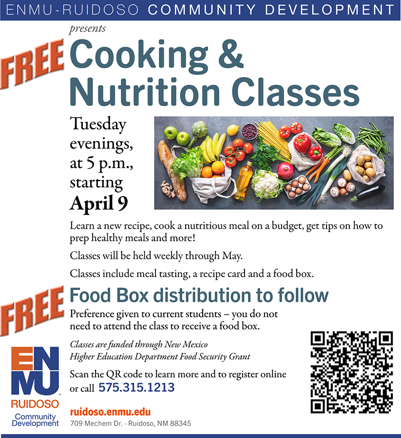 Cooking & Nutrition Class graphic