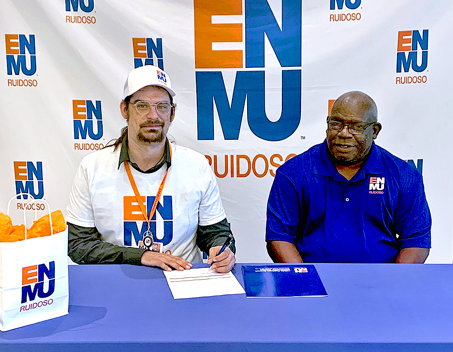 Photo of Benjamin Lewis with Coach Darrell Turnipseed