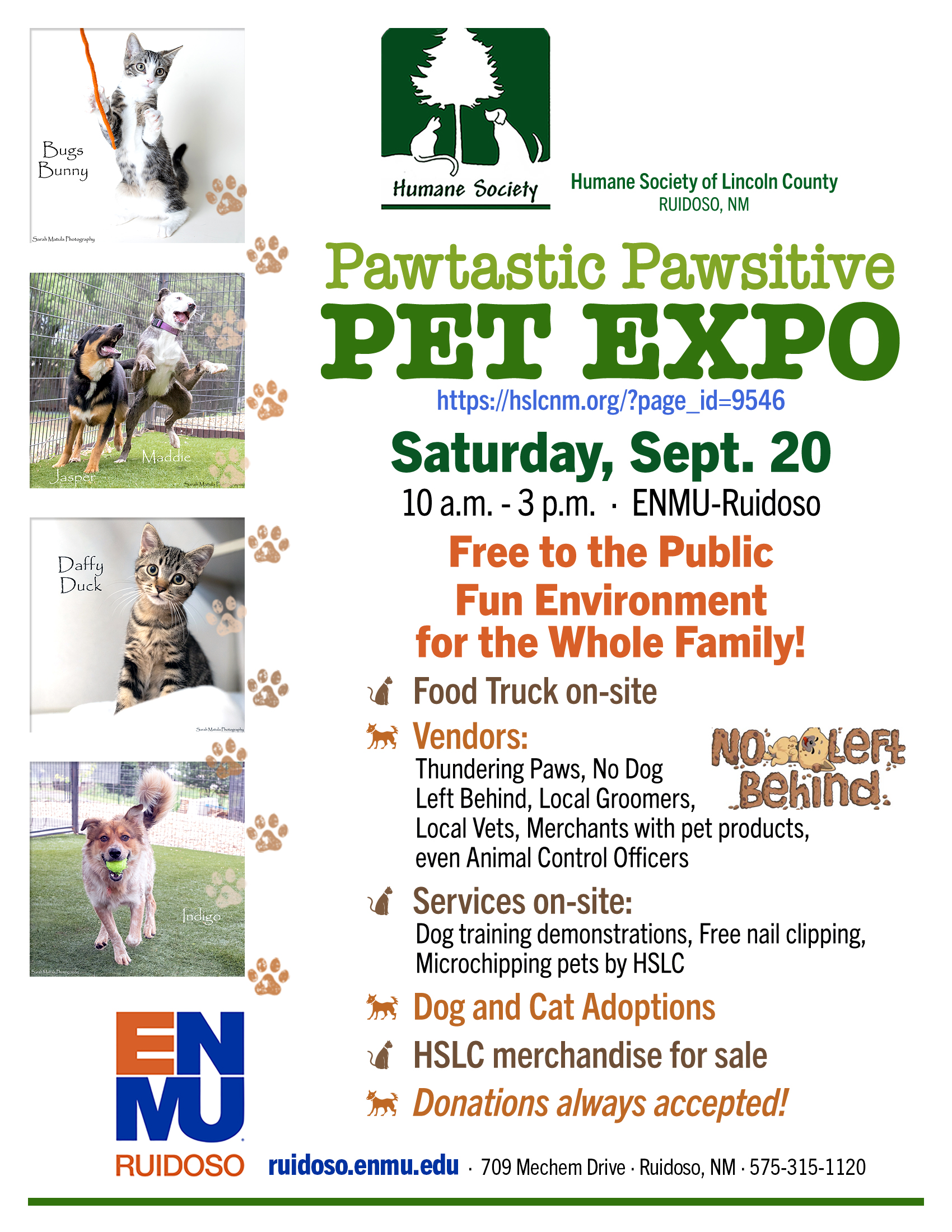 Pawtastic Pawsitive Pet Expo, Sept. 20, 10 a.m. - 3 p.m. with the Humane Society of Lincoln County graphic