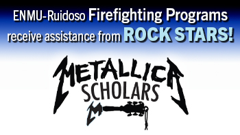"ENMU-Ruidoso Firefighting Programs receive assistance from Rock Stars!" graphic