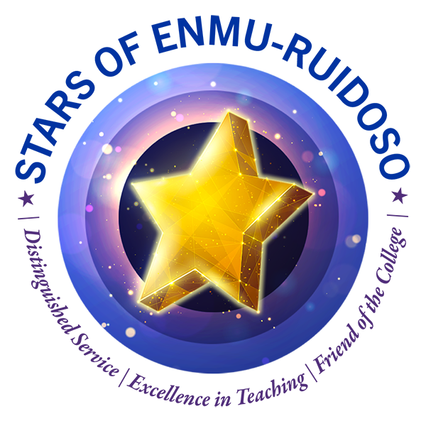 Stars of ENMU-Ruidoso, Distinguished Service Excellence in Teaching, Friend of the college graphic with Star in the middle