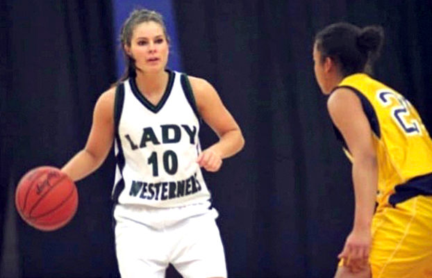 Photo of Randa Clabaugh with basketball