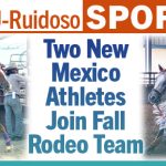 ENMU-Ruidoso Sports "Two New Mexico Athletes Join Fall Rodeo Team" with photo of Marcos Casaus and Savannah Fresquez