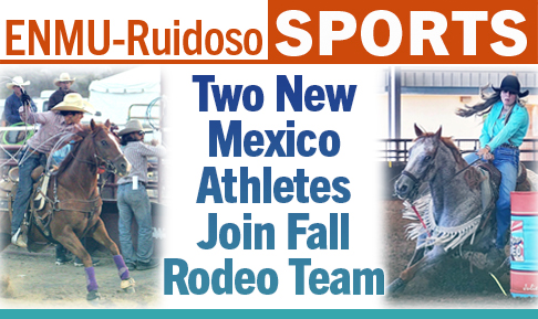 ENMU-Ruidoso Sports "Two New Mexico Athletes Join Fall Rodeo Team" with photo of Marcos Casaus and Savannah Fresquez