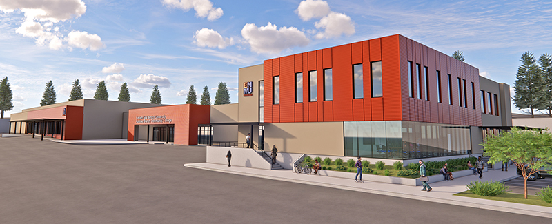 Artist rendering of two-story building to house the Workforce Training Center