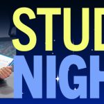 Study Nights image with photo of student studying open book