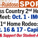 ENMU-Ruidoso SPORTS, Cross Country 2nd Home Meet: Oct. 1, IMG; 1st Home Rodeo: Oct. 16 & 17, Capitan. Join Us & Support our Student-Athletes!